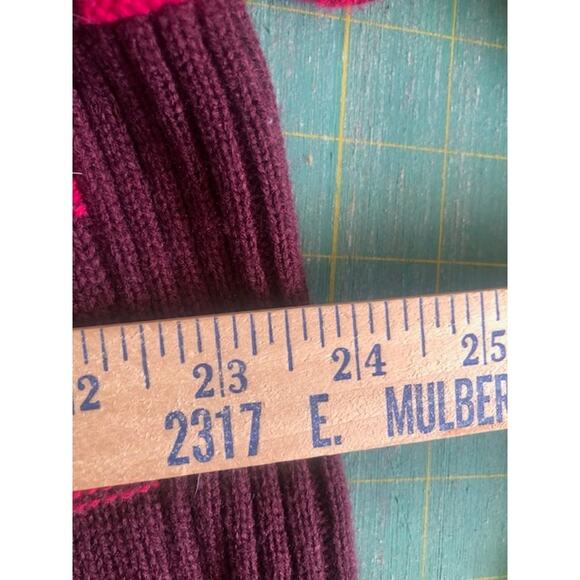 Women's Sz 2XL Maroon Red Striped Sweater Cowl Neck Long Sleeves St Johns Bay - Picture 5 of 6